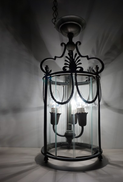 Antieke-Franse-Hal-Lantaarn-French-Neoclassical-Bronze-Glass-Lantern